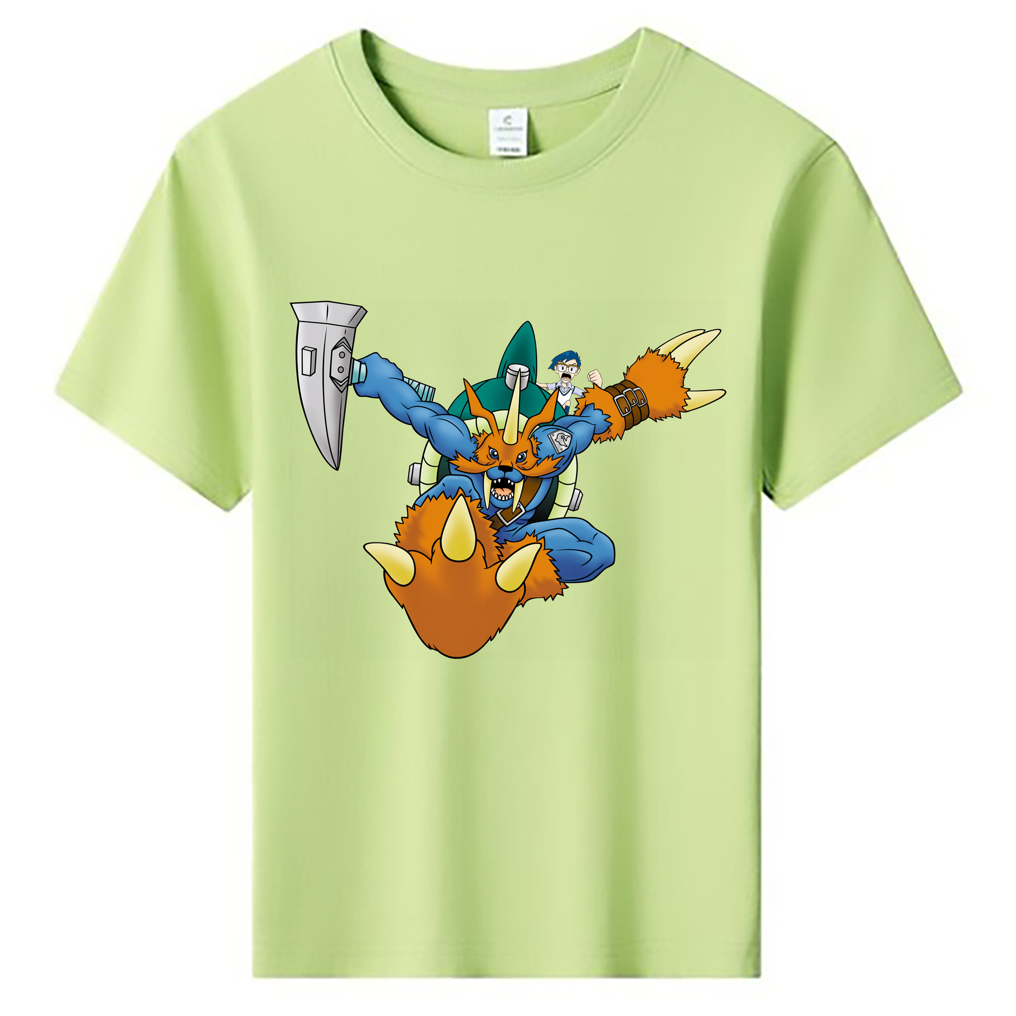 （画像用） Digimon デジタルモンスター/デジモン 綿100％キッズTシャツ（フロントプリント）